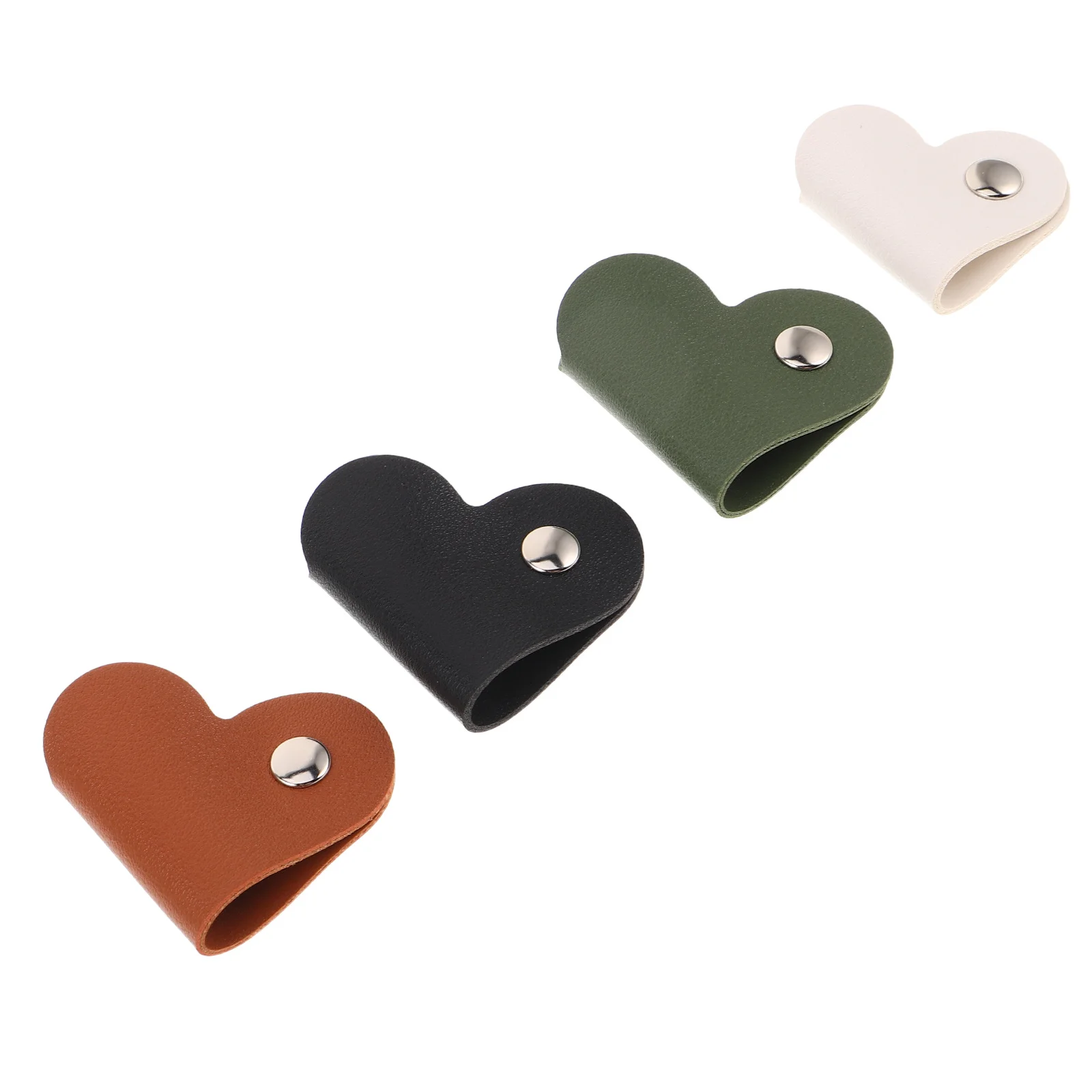 

4pcs Heart-Shaped Cable Organizer Portable Cord Winder For Earphone Charging Usb Wire Management Travel Cord Holder Data Cable
