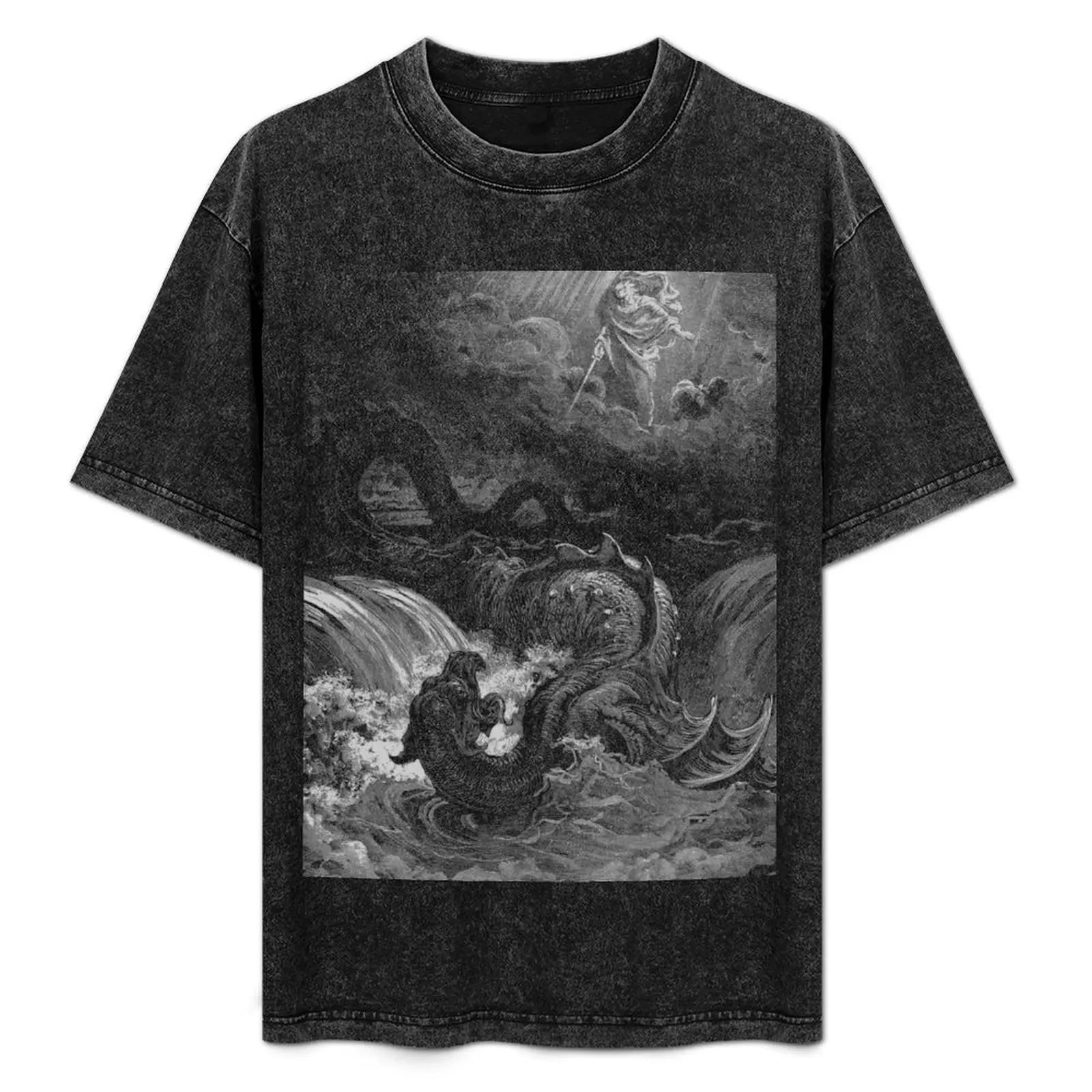 

LEVIATHAN-Gustave Dorè T-Shirt Stylish Graphic Short Sleeve Top