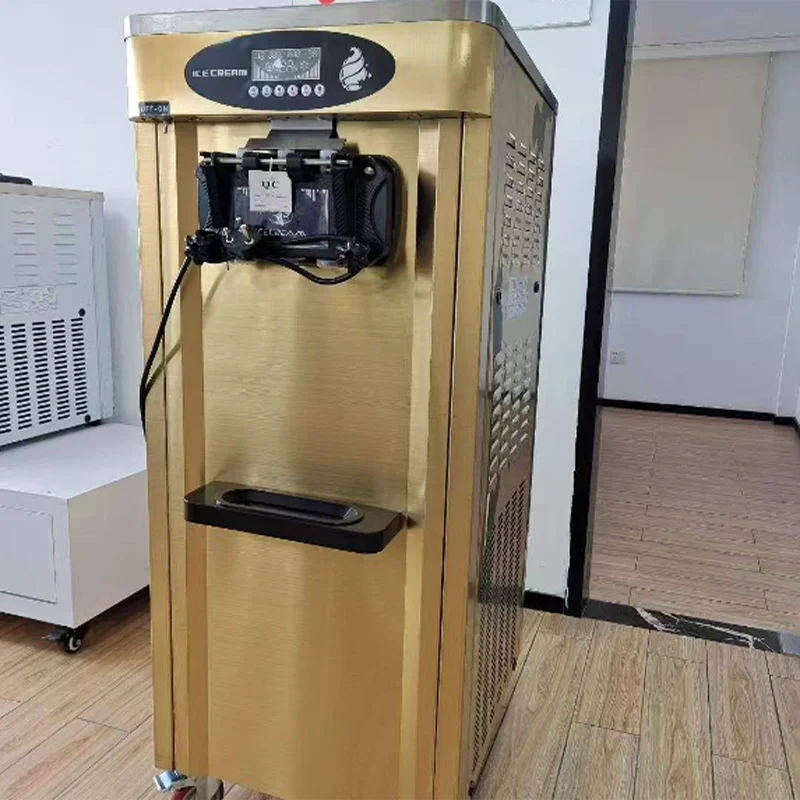 Stainless Steel Commercial Ice Cream Machine Energy Saving & Low Noise Using Milk & Water