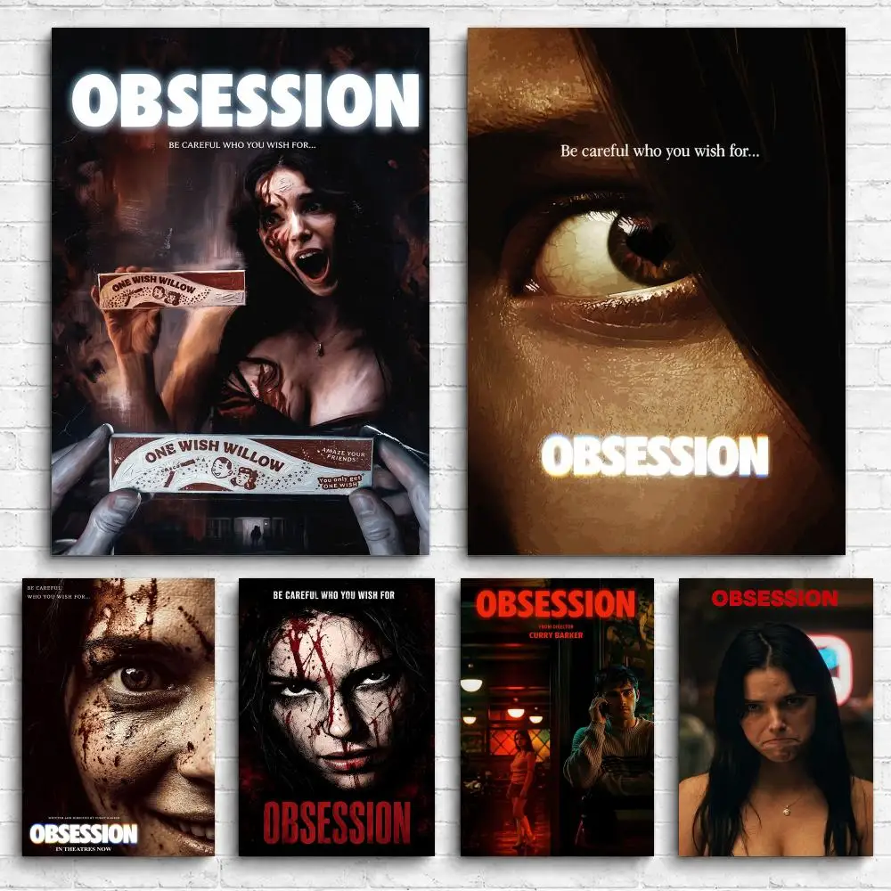 Horror Movies O-Obsession Framed Wall Painting Canvas Poster Ready to Hang Wall Art for Bedroom Living Room Home Decor Gift