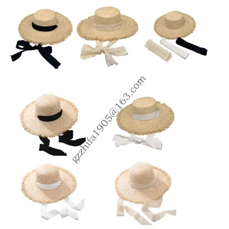 

Unisex Western Styles Sun Hat Destabless и легкий соломенной пляж для пляжных каникул. A5KE