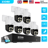ZOSI 8MP/5MP PTZ PoE Security Camera System Auto Tracking 8 Ports 16CH 4K NVR 2-Way Audio CCTV Video Surveillance IP Camera Kit