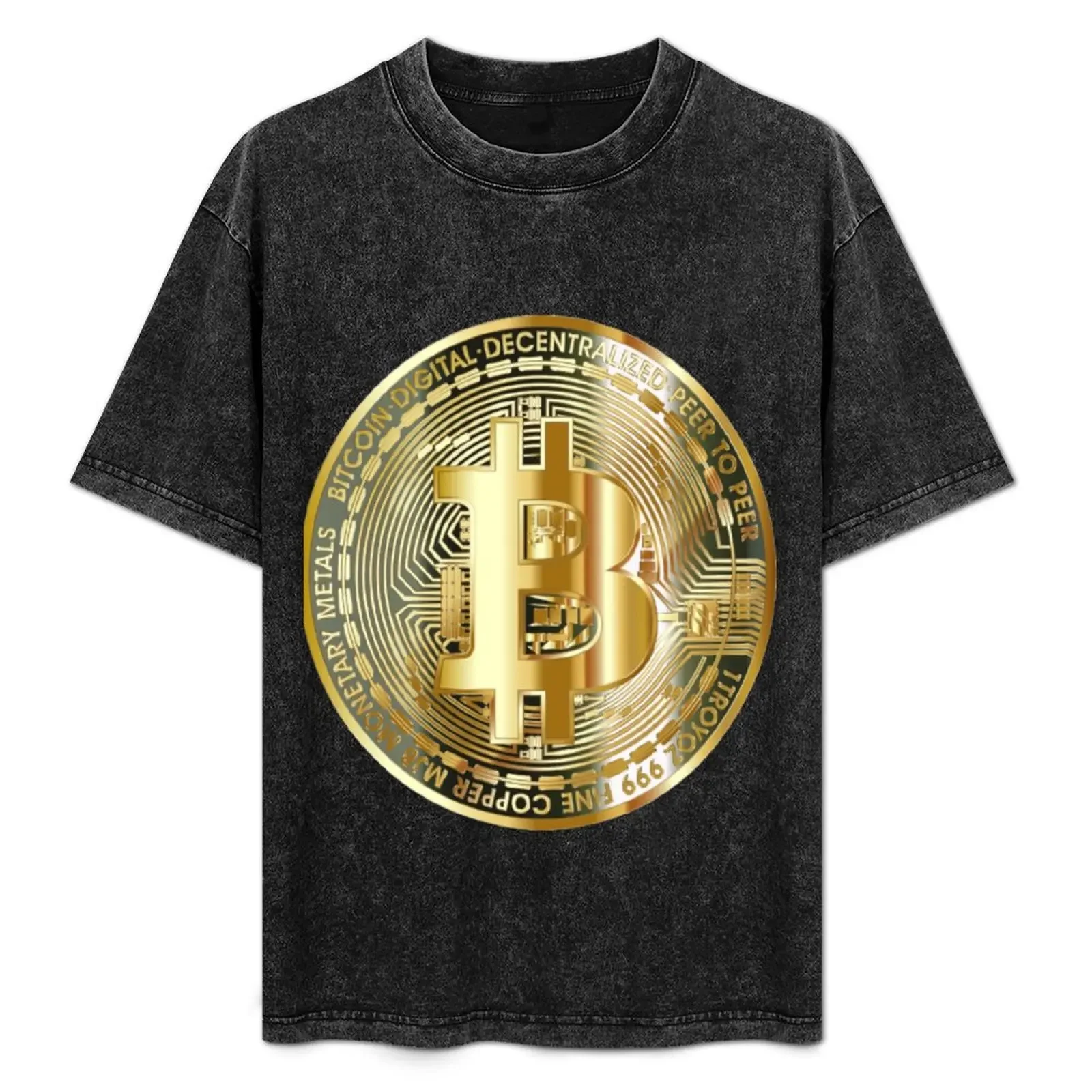 

golden Bitcoin T-Shirt Short sleeve tee graphic shirts anime shirt mens t shirts pack