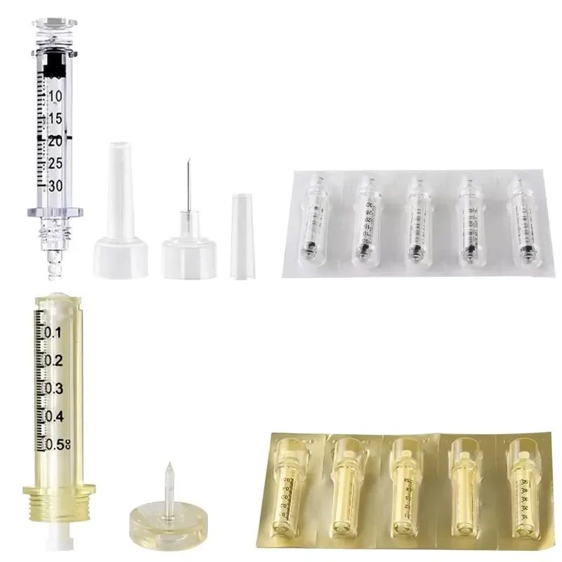 0.3&0.5ml Disposable Sterile Ampoule Head for Hyaluron Pen Lip Filler Lifting Hyaluronic Acid Gun Filler Injection Ampoule Heads