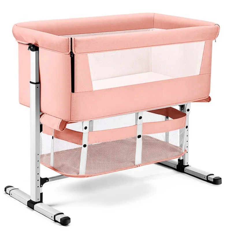 Multifunctional Baby Crib Foldable Baby Bed Cradle Rocker Travel Game Bed Portable Baby Crib for 0-6 Years Old