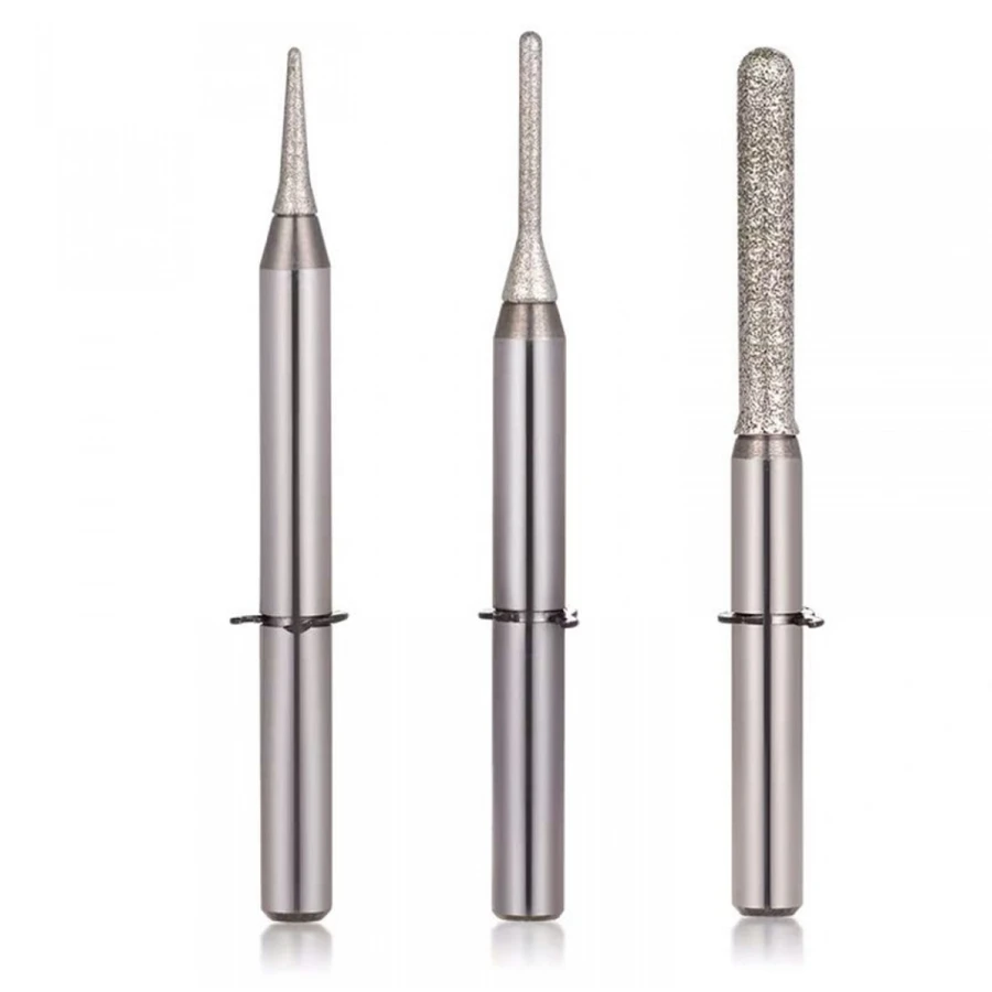 Emax VHF Dental Milling Cutter Glass Ceramic Milling Bur VHF 35 length 0.6mm 1.0mm 2.4mm