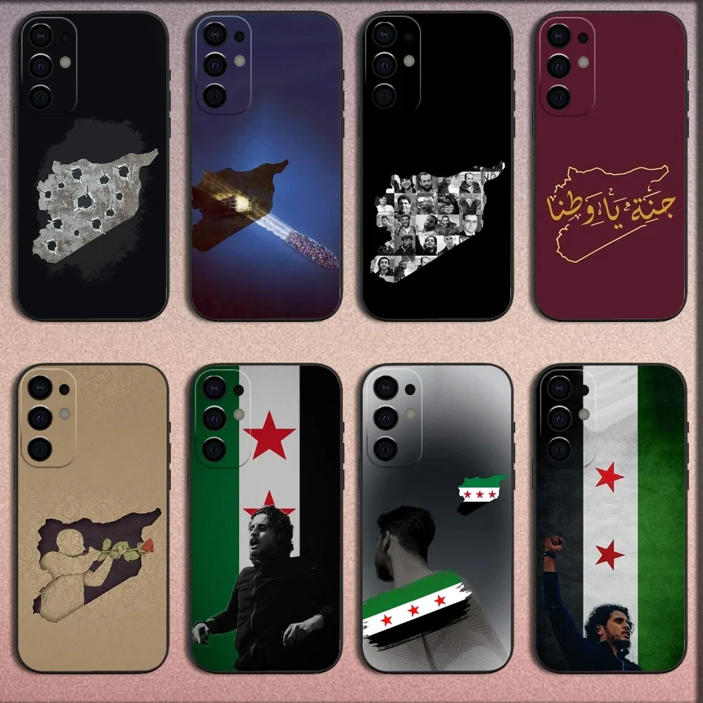 

LOVE S-Syrian Map Flag Phone Case For Samsung S25,S24,S21,S22,S23,S30,Ultra,S20,Plus,Fe,Lite,Note,10,9,5G Black Soft Cover