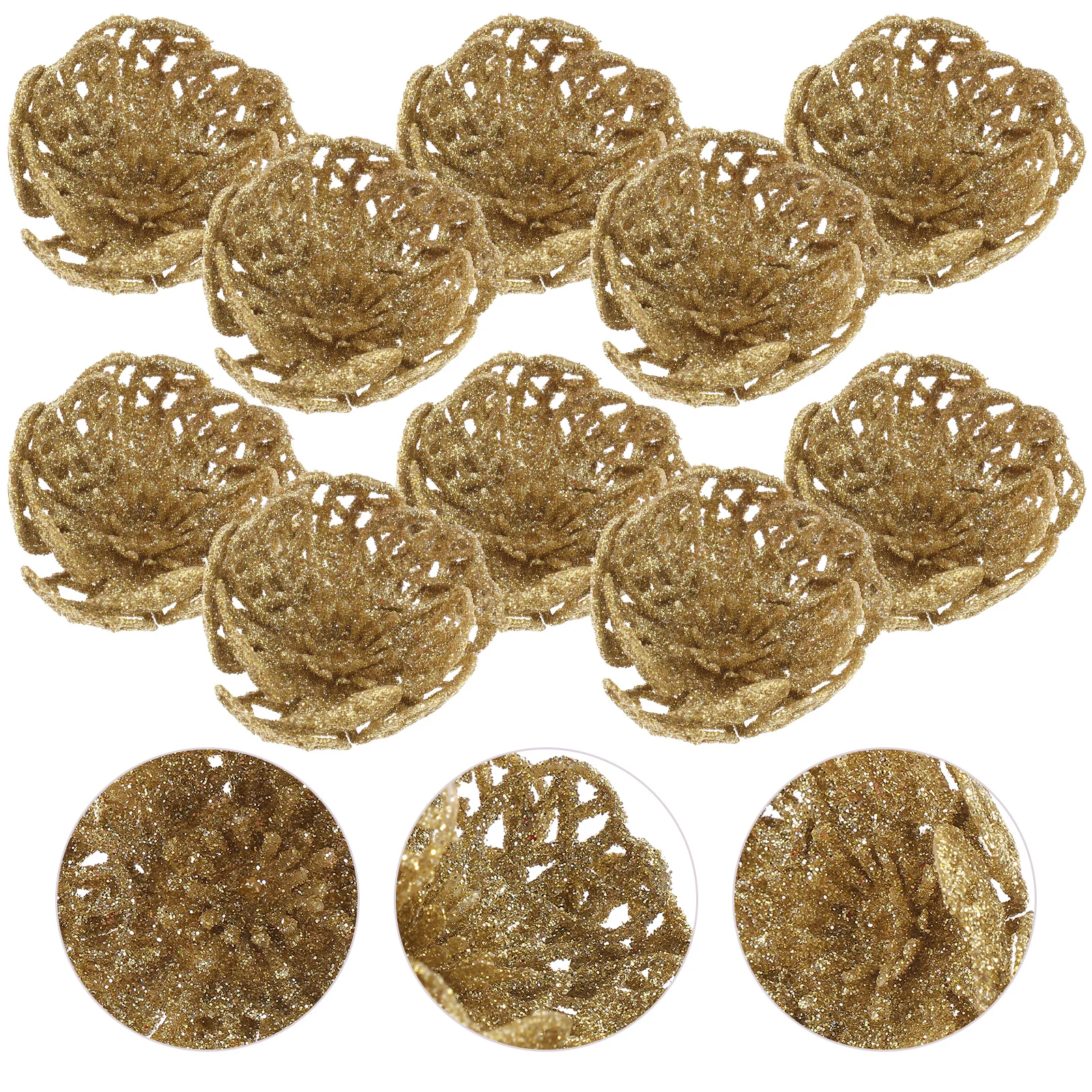 

10Pcs Christmas Fake Flower Vine Xmas Tree Decorative Artificial Flower Arrangement for Christmas Holiday Artificial Flowers