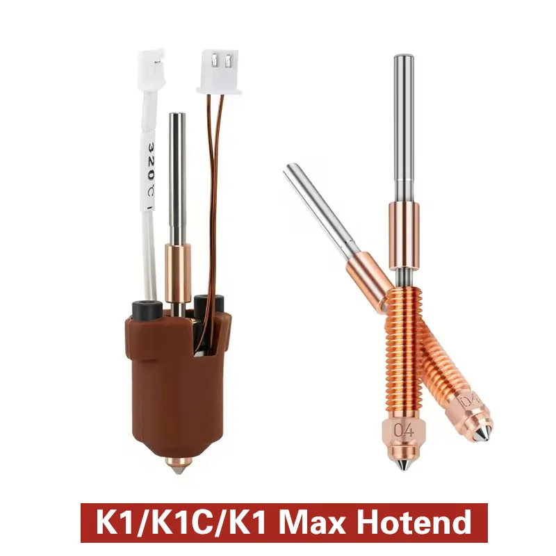 Для Creality K1C Нагревательный блок K1c Hotend Upgrade Радиатор Комплект насадок для быстрой замены для Creality K1 Hotend K1 Max Hot End в сборе