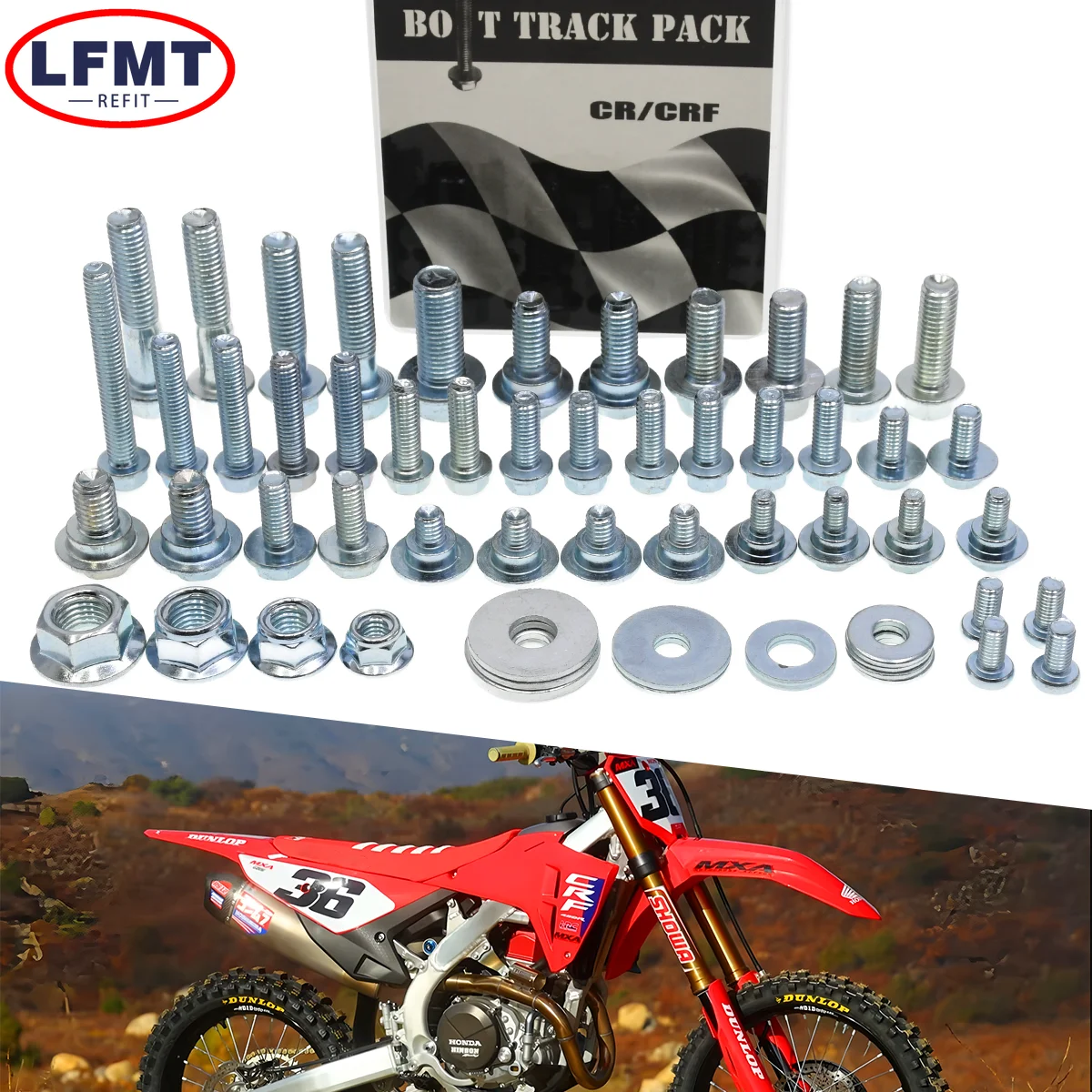 

Комплект крепежных болтов из пластика для мотоцикла для Honda CR125 250 CRF250 CRF450 125-450 CR CRF CRF-R CRF-RX CRF-X 2003-2025