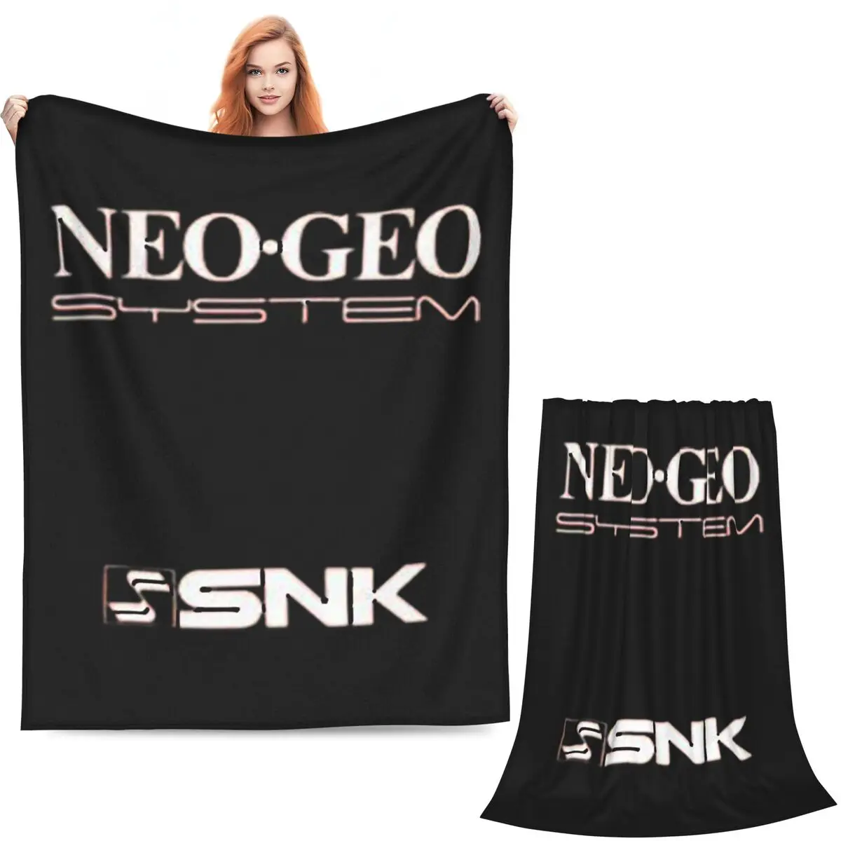 Neo Geo Logo Neogeo Arcade Blanket Soft Warm Flannel Throw Blanket Cover for Bed Living room Picnic Travel Home Sofa