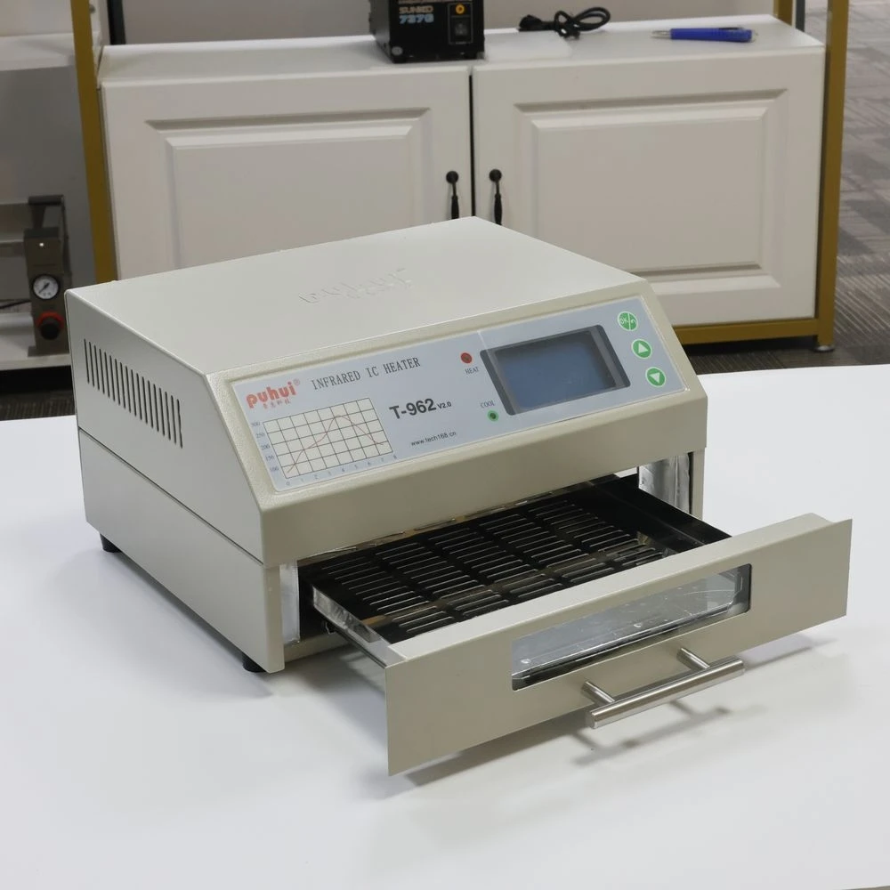Soldadura Occus T-962 T962 horno de reflujo calentador IC infrarrojo máquina de soldadura 800W 180x235mm T962 para retrabajo BGA SMD SMT