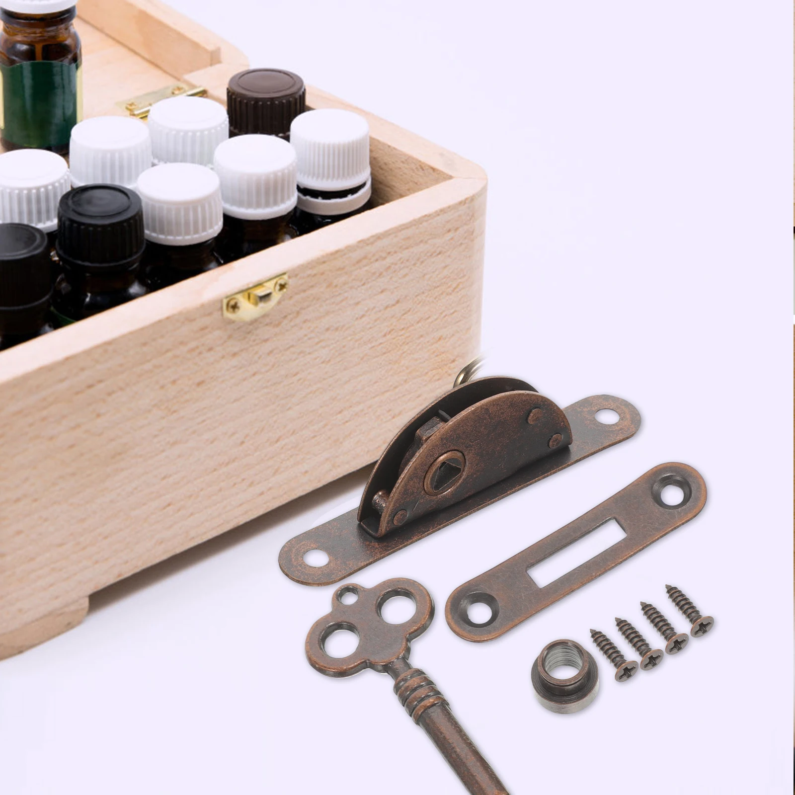 

Semicircular Bronze Lock Key Furniture Desk Cabinet Cupboard Wardrobe Locks Keys Coarse Iron Material Secure