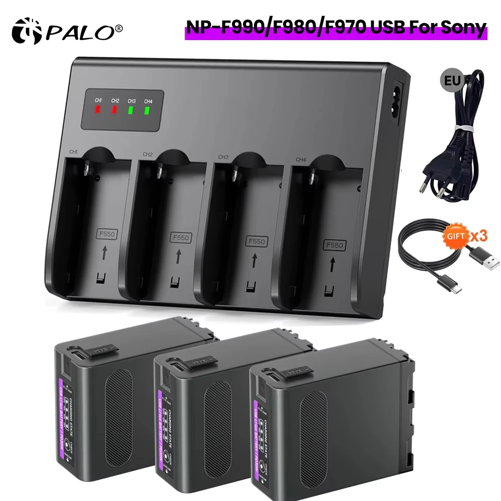 11800mAh NP-F990 NP-F980 NP F970 F990 Battery for Sony F970 F980 F960 F550 F570 PLM-100 CCD-TRV35 CCD-RV100 MVC-FD91 MC1500C