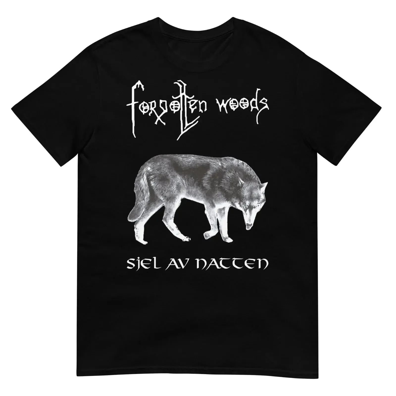 FORGOTTEN WOODS Sjel Av Natten One Sided T SHIRT vintage Washed Breathable Stretched Comfortable homme fashion streetwear