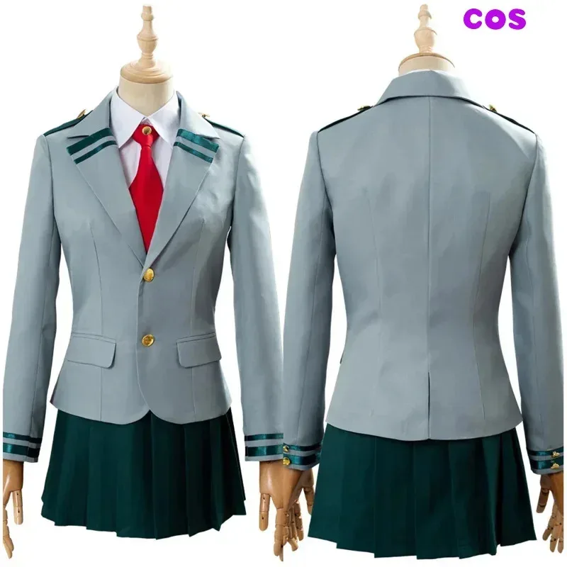 

A Boku no Hero Academy My Hero Academy Ochako Uraraka Cosplay Costume Asui Tsuyu Costume School Uniform Girl Dress72b