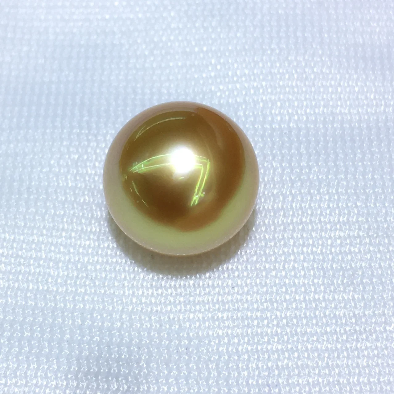 Huge Charming 12-13mm Natural  Sea Genuine Golden Round  Luster Jewelry Loose Pearl Loose 