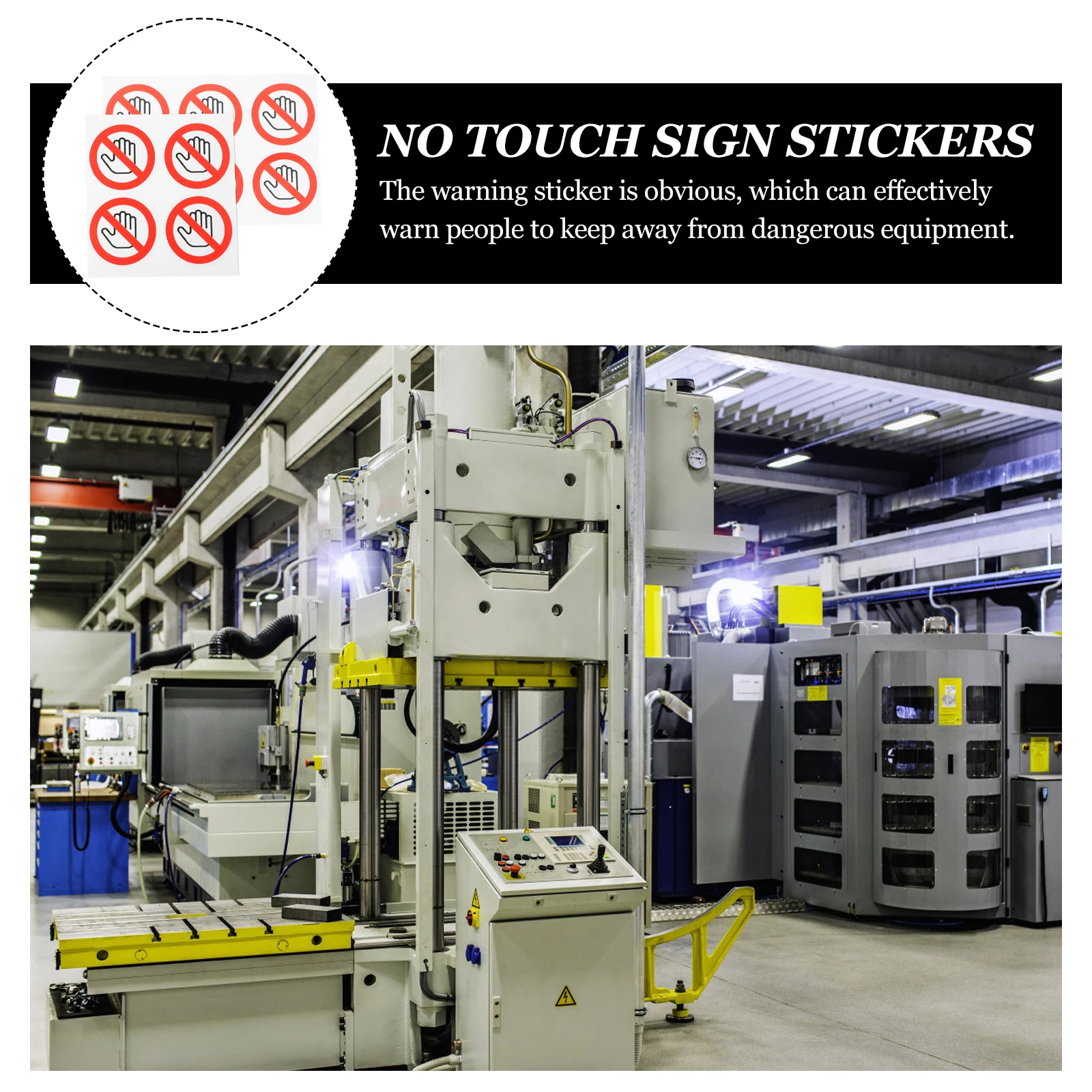

10 Pcs Warning Sign Stickers Allergic Please Do Not Touch Don't Name Self-adhesive Vinyl Safety Label
