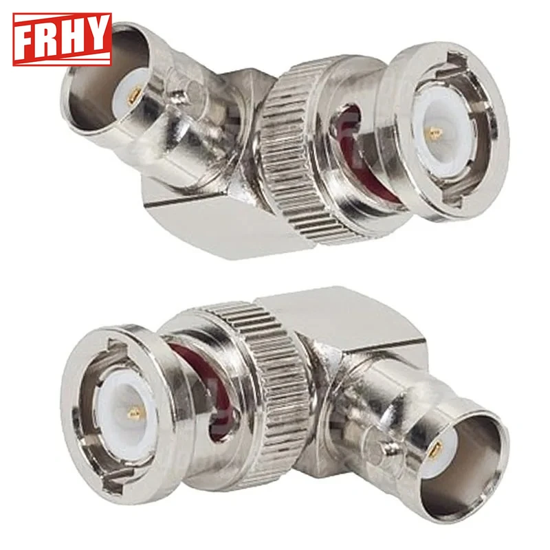 2PCS 90-Degree BNC Male to Female Right Angle RF Coax Connector Elbow Adapters Coaxial Cable Adapters for Tight Spaces