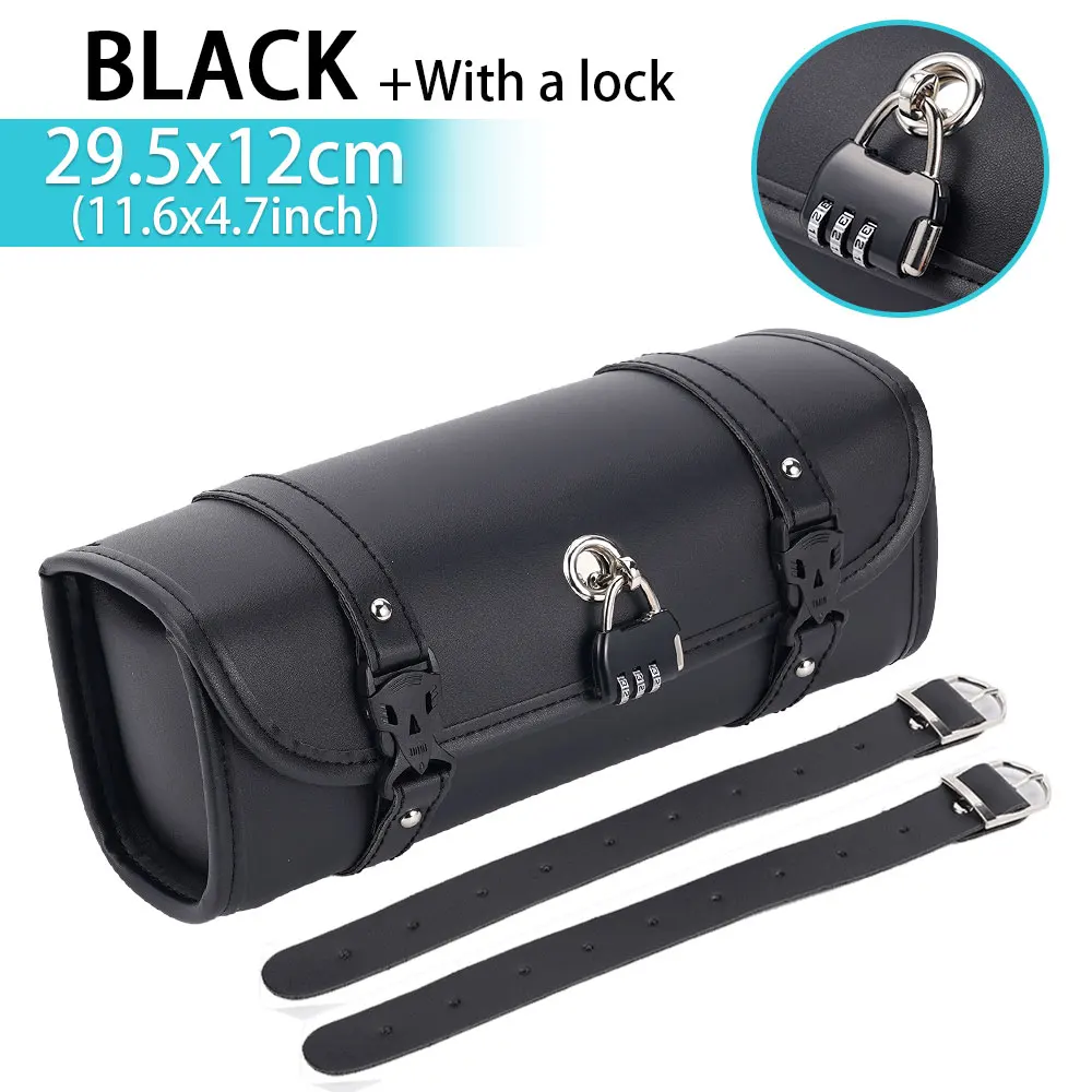 

Универсальная сумка для мотоцикла, кожаные седельные сумки, сумка для инструментов, водонепроницаемая противоугонная сумка для Harley Sportster Honda Yamaha