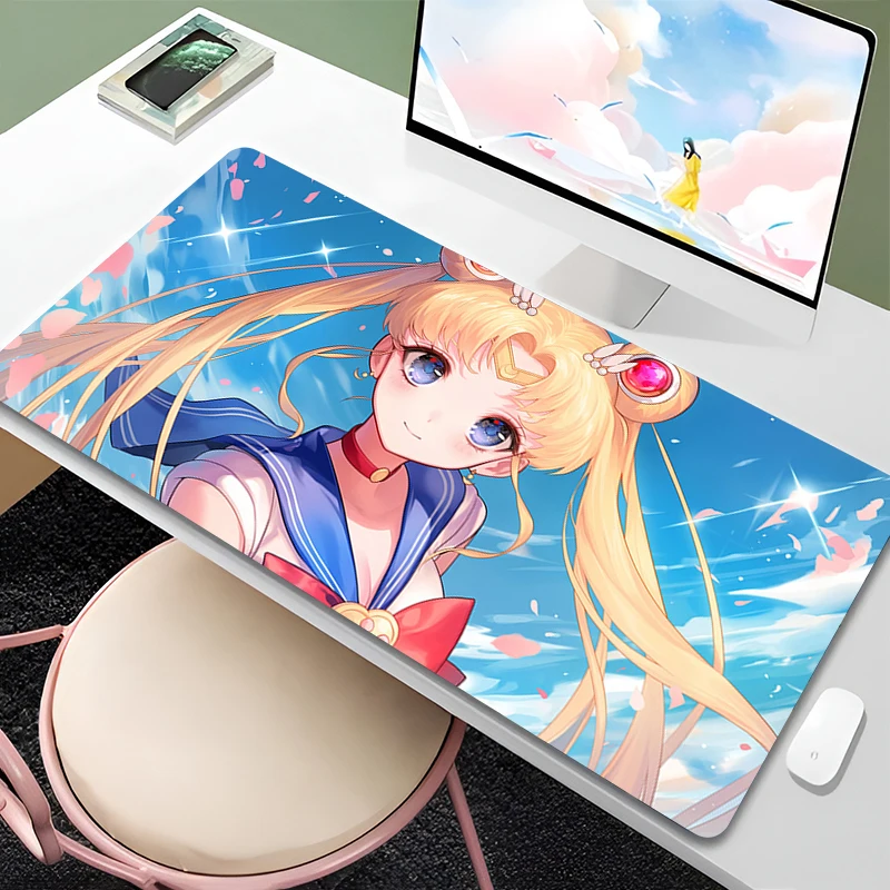 

Fashion Anime Desk Pad Rubber Mouse Pad S-Sailor Moons PC Computer Gaming Accessories Large Mousepads Gamer Keyboard Desk Mat