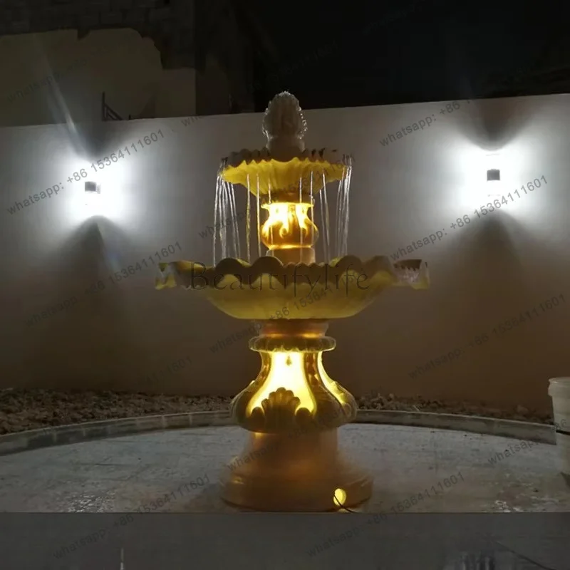 YJ French Flowing Water Fountain Wedding Decoration Ornament Outdoor Garden Courtyard Balcony Landscape Wishing Pool