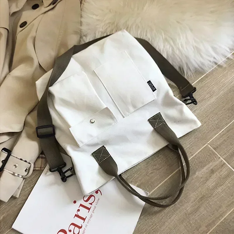 STN13 grande bolsa de lona portátil para mulheres, bolsa de um ombro, série Sen, alta capacidade, moda