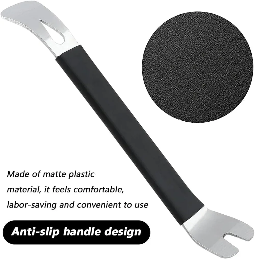 أداة إزالة حواف السيارة من الفولاذ المقاوم للصدأ، أدوات إزالة مستوى إزالة الكسوة المتينة ذات الطرفين، لوحة باب السيارة، محرك قفل الصوت #4