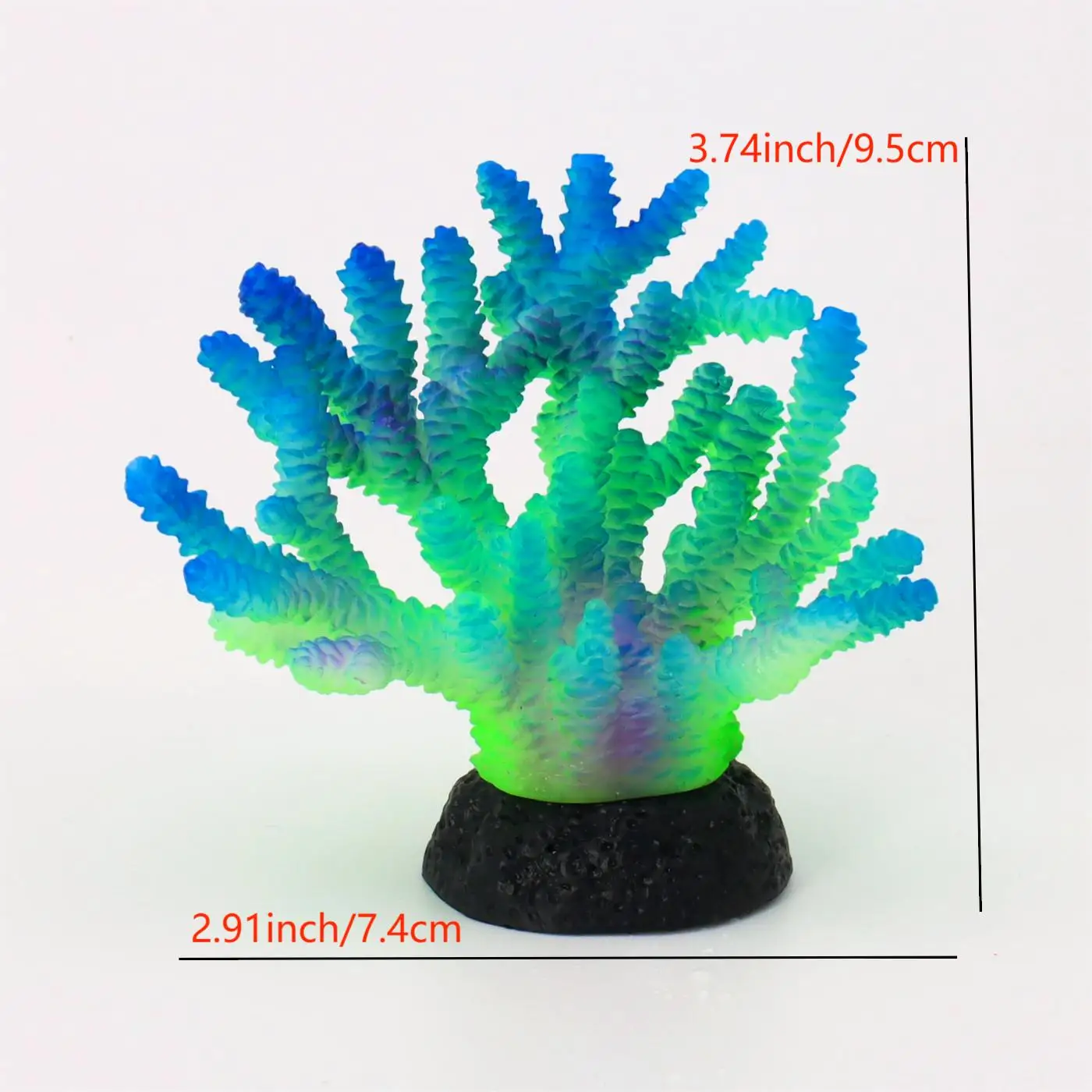 1 pc Fish Tank Decorations Aquarium Decor Plants Fluorescent Staghorn Coral Reef Decor Glowing Fish Tank Decorations Betta Fish