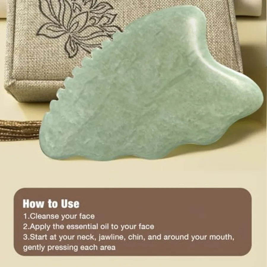 Gua sha ferramentas faciais ferramenta guasha para rosto jade gua sha pedra pente borda rosto escultura ferramenta ferramentas de cuidados com a pele para dispositivo face lift