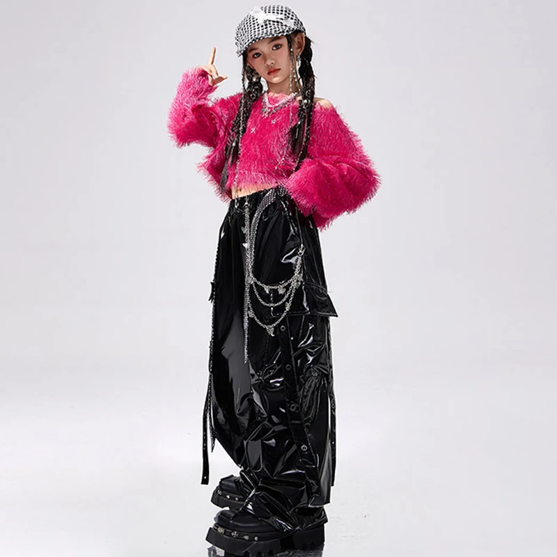 Ropa de calle para niños, trajes de baile de Jazz para niñas, trajes de k-pop para niños, trajes de baile de Hip Hop geniales, trajes de espectáculo escénico XS10654