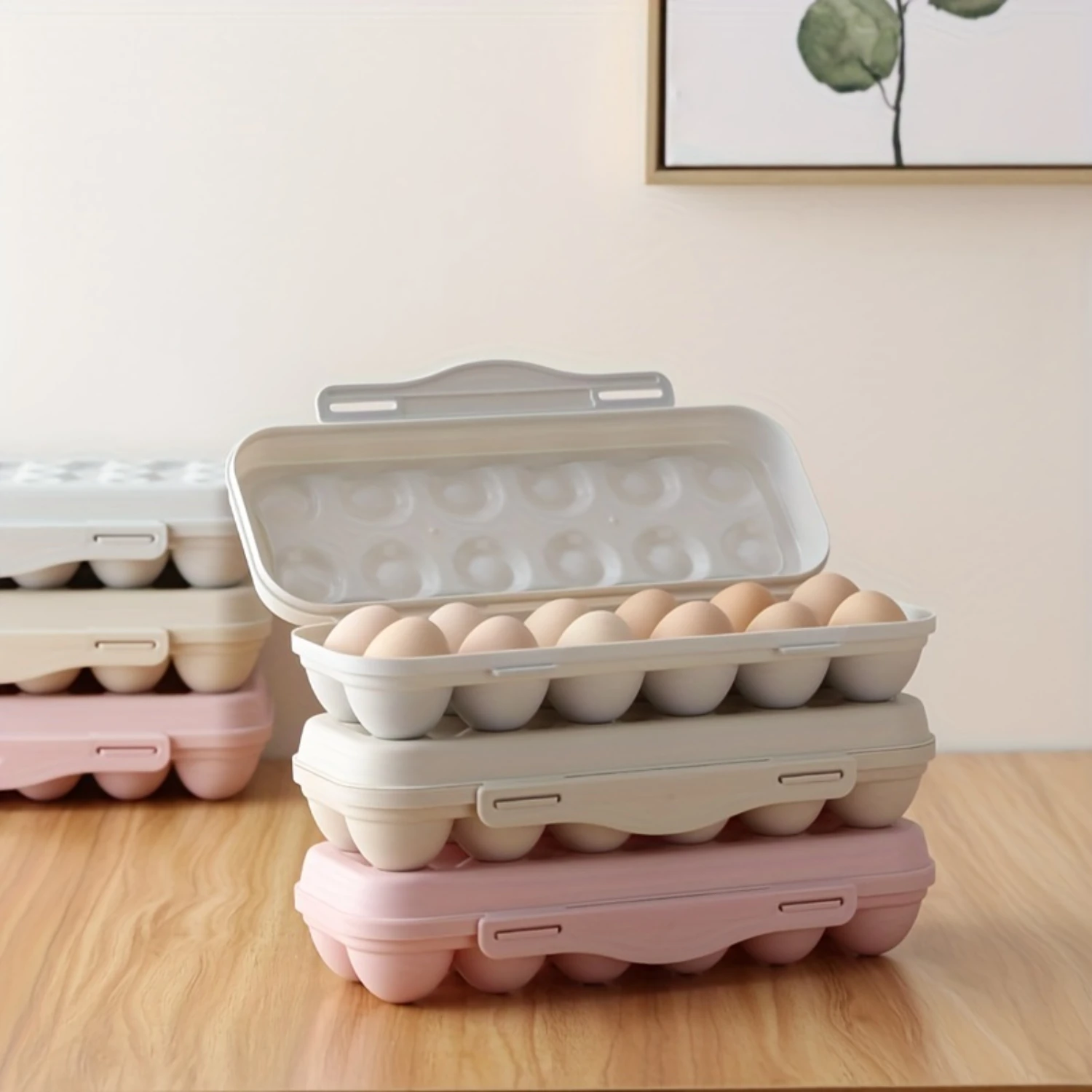 3PCS Egg Keeper for Refrigerator - Freshness Guaranteed 12-Egg  Container - Leak-Proof, Stackable, Shatterproof Design - Durable