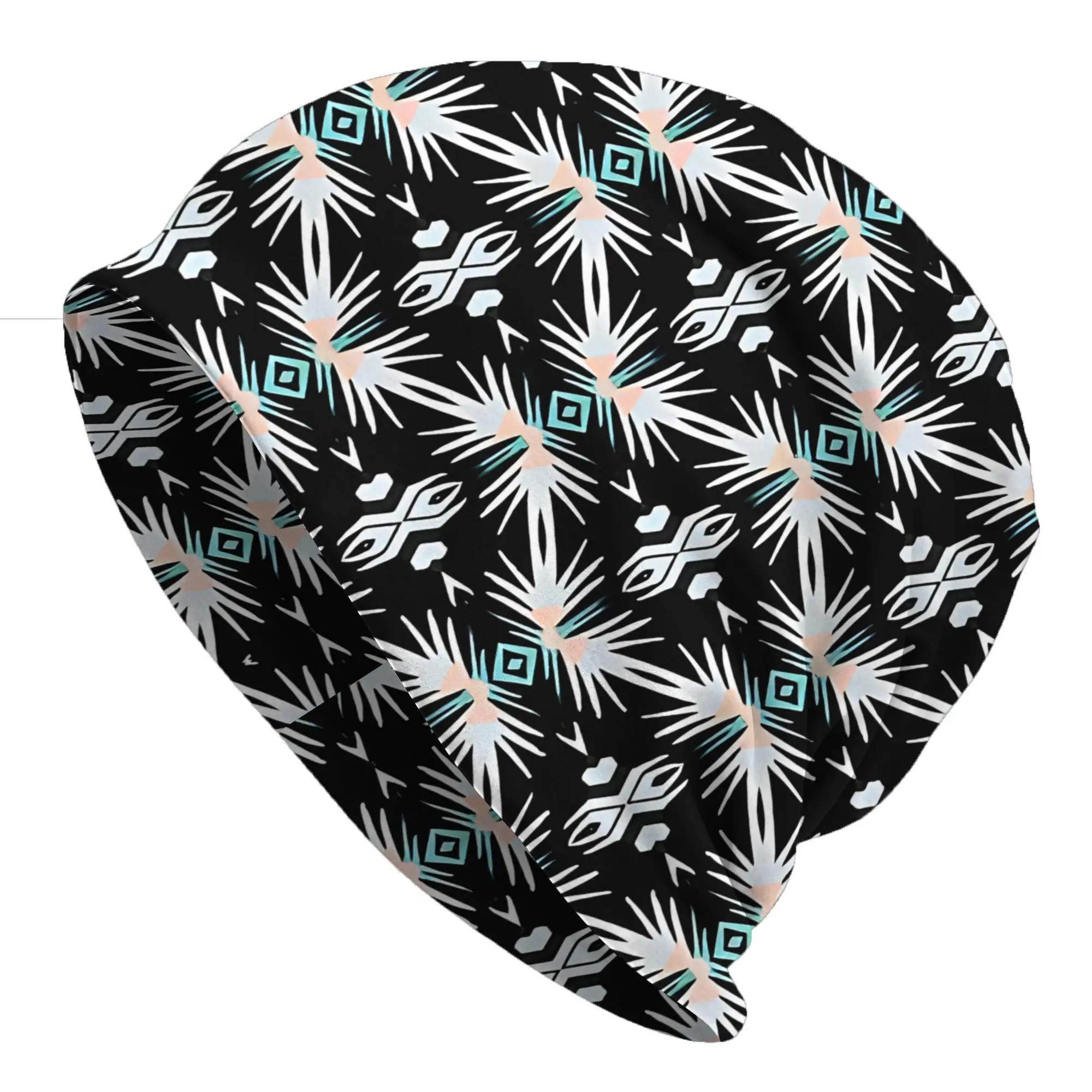 Gorros Summer Hats Boho Tropical Abstract Geometric Seamless Thin Hat Bonnet Hipster Skullies Beanies Caps Men Women's Earmuffs