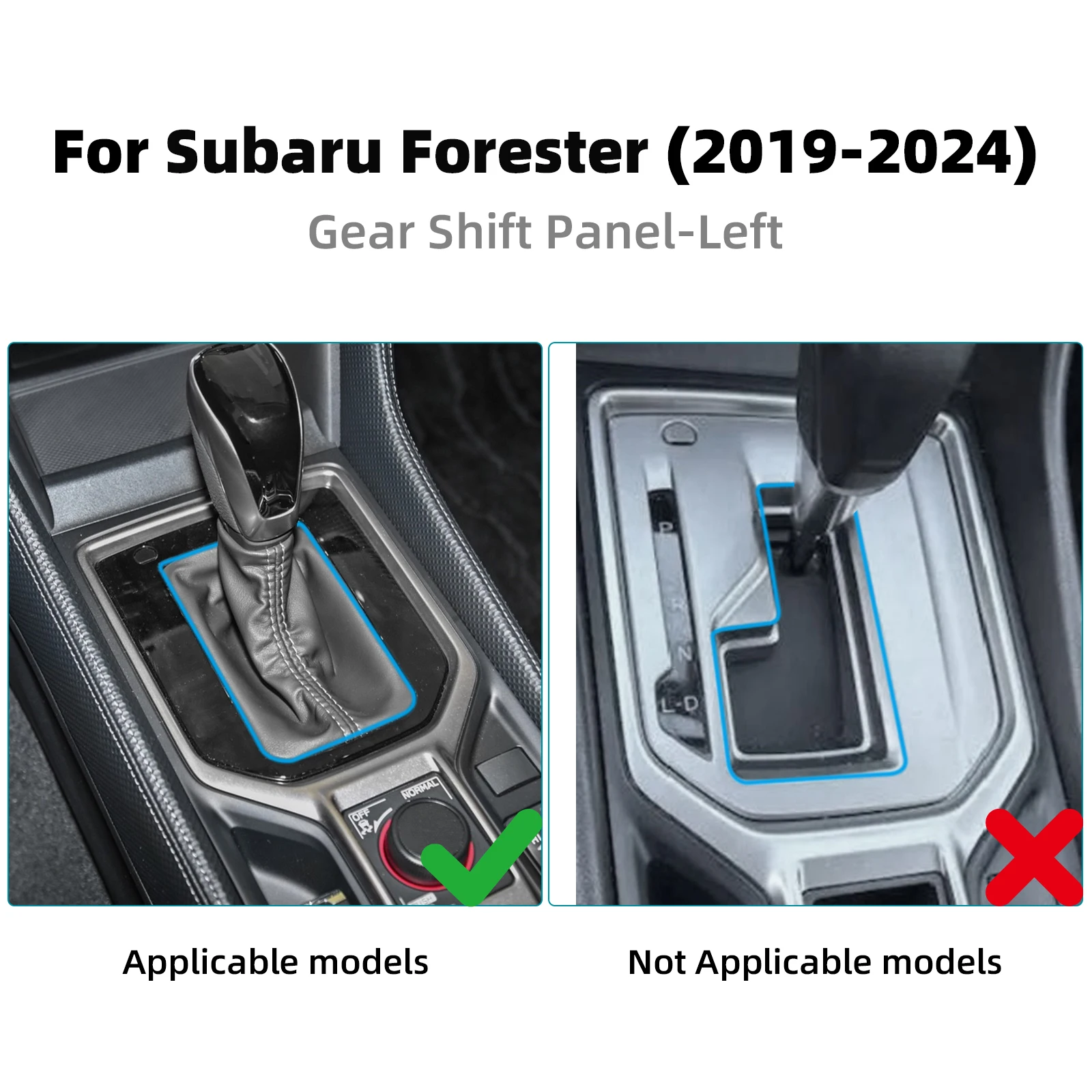 For Subaru Forester 2019 2020 2021 2022 2023 2024 Real Soft Carbon Fiber Sticker LHD RHD Car Automotive Gear Shift Panel Frame view 2