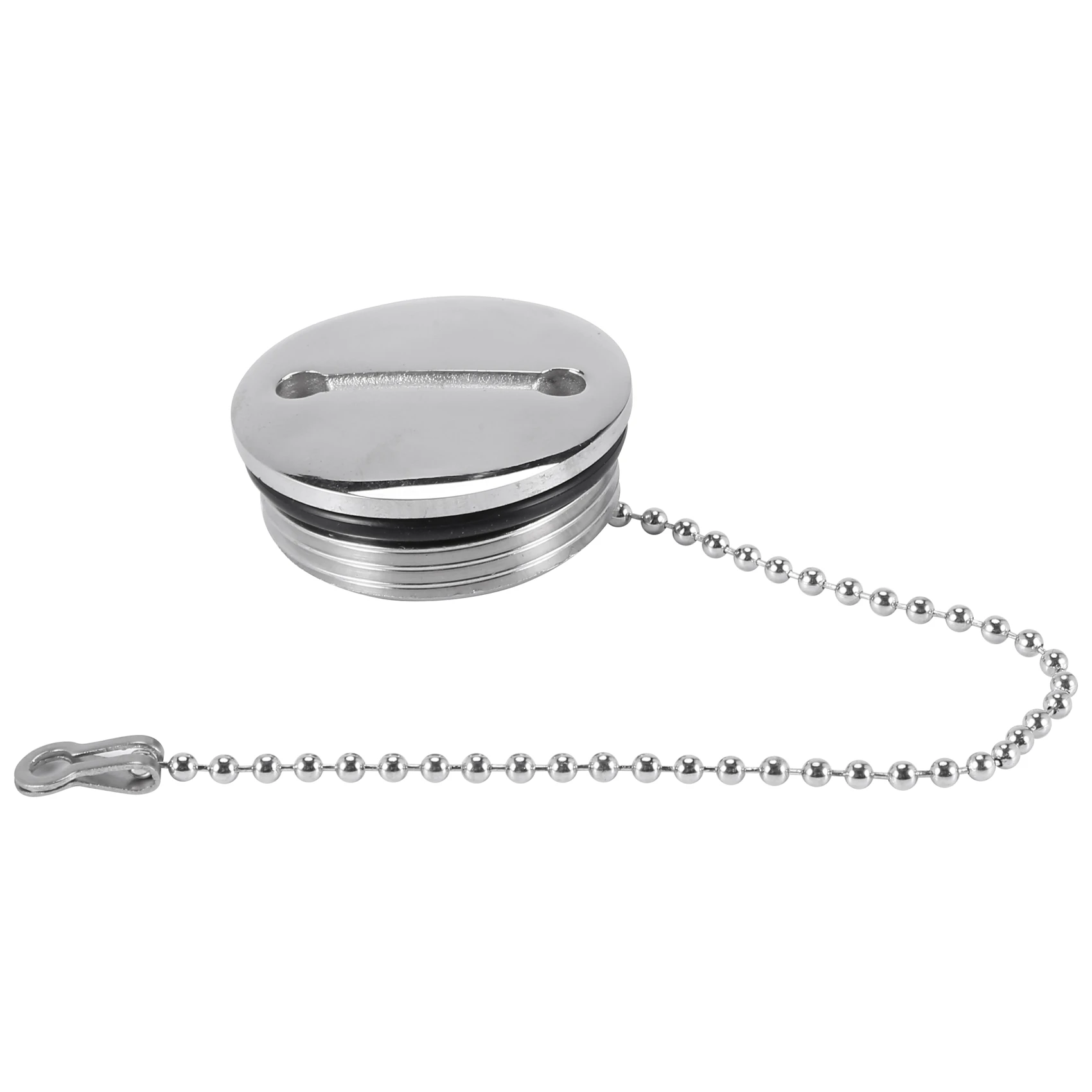 Boat Deck Fill Filler Replacement Cap with Chain Stainless Steel Fuel Water Gas