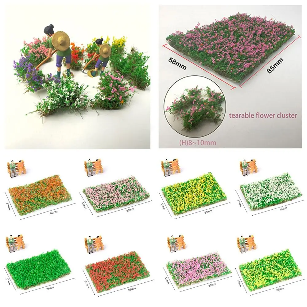 Creative DIY Simulated Flower Clusters Handmade Building Layout Miniature Landscapes Miniature Yard Garden Decor Home