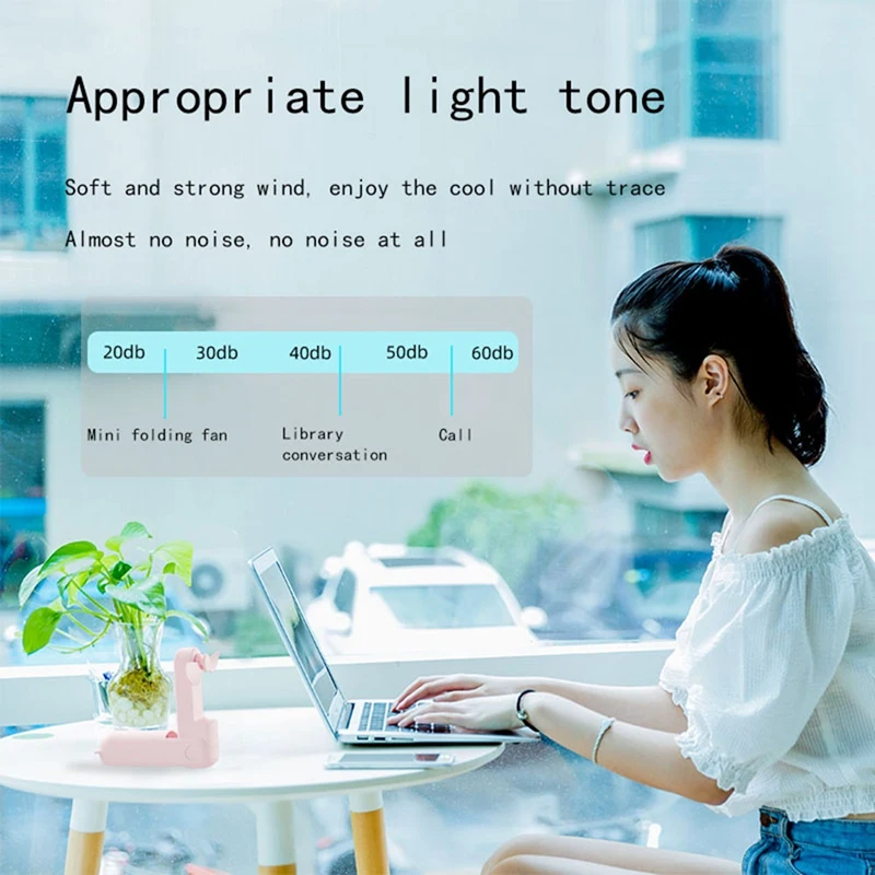 Portable Fan Mini Hold By Hand Fan USB 1200Mah Recharge Hand Small Pocket Fan With Power Bank