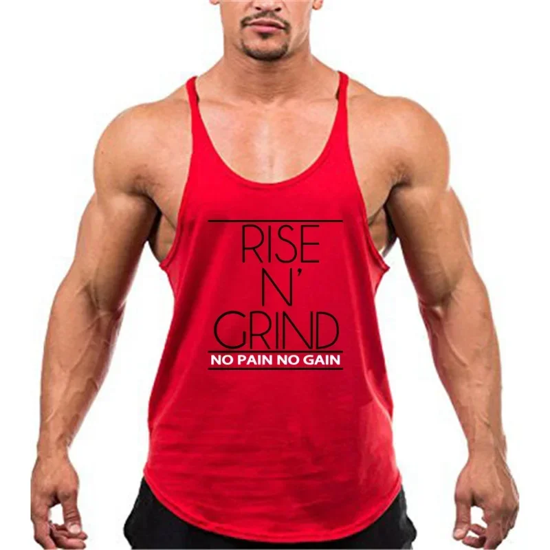 Summer  Men Loose Stringer Singlet Cotton Sport Casual Cotton Sleeveless Workout Tank Top  Fitness Training Bodybuilding T-shirt