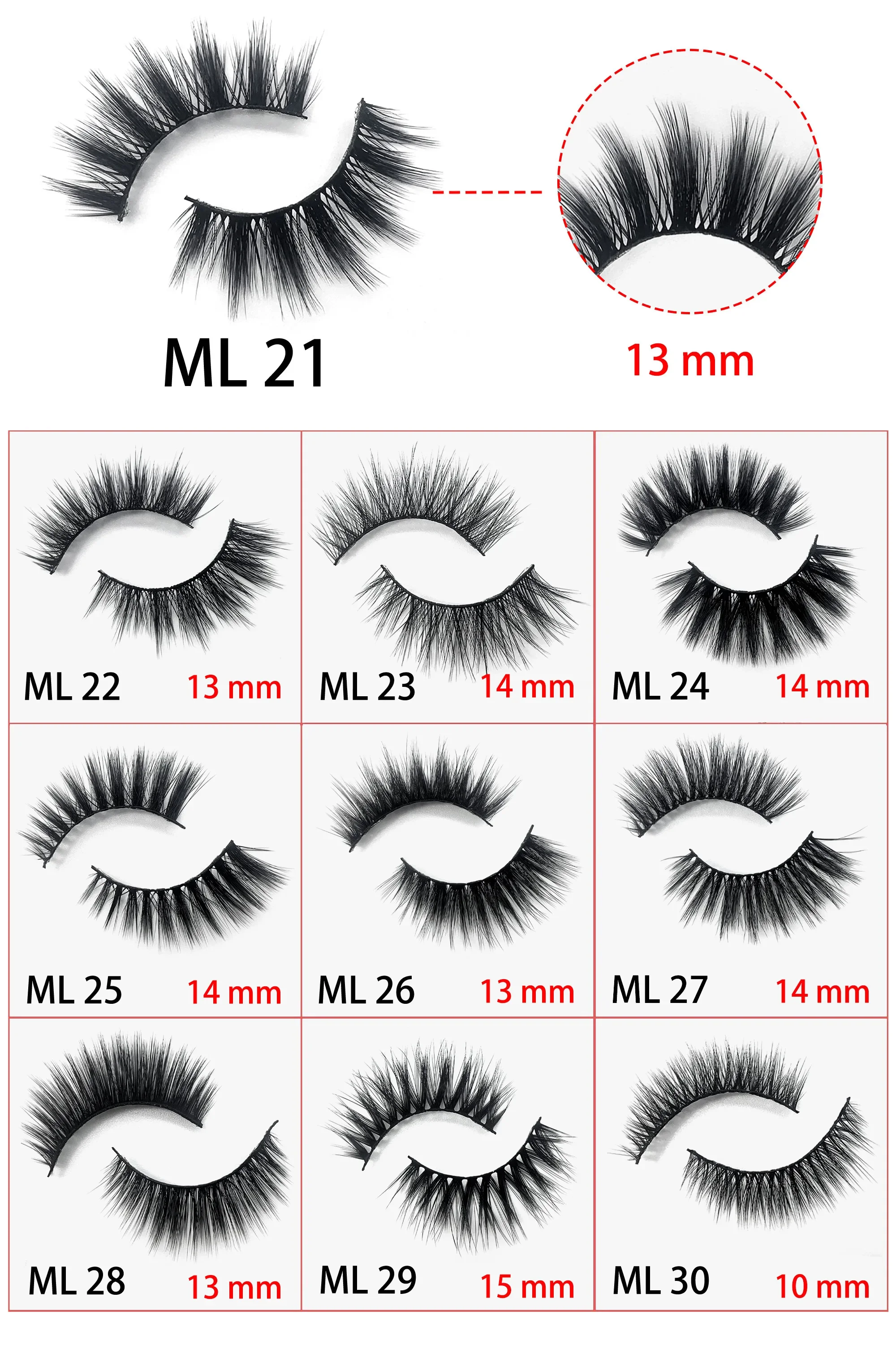 50Pairs Faux Mink Lashes Thick Dramatic Wholesale Handmade False Eyelashes Fluffy Wispy 3D Wholesale Eyelashes Makeup