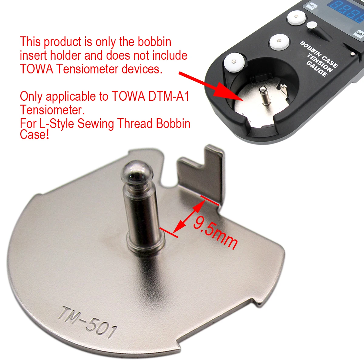 1PCS Bobbin Case Insert Holder FOR TOWA DTM-A1 Tension Gauge Tensiometer