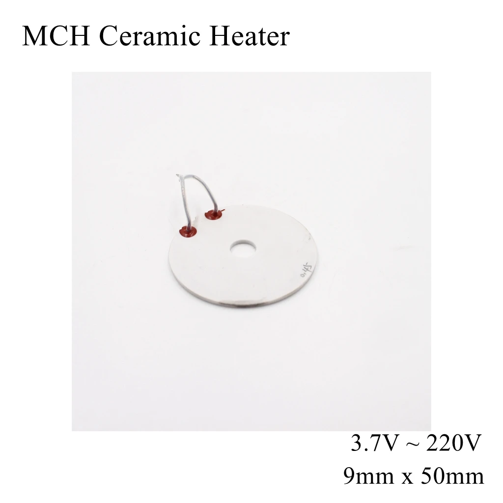 Concentric Circles 9mm x 50mm 5V 12V 24V MCH High Temperature Ceramic Heater Round Alumina Electric Heating Element HTCC Metal