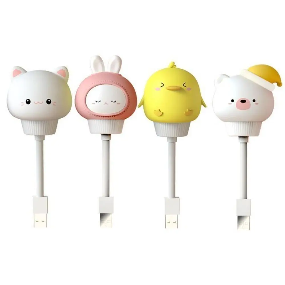 الكرتون موضوع عكس الضوء USB ضوء الليل لطيف حجم صغير الكرتون ليلة ضوء المحمولة أباجورة ديكور المنزل #5