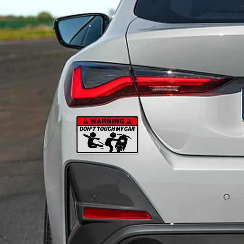 Don't Touch My Car Warning Sticker 10X Decal Stickers For Cars Waterproof Strong Adhesive Car Window Clings Accessories Funny