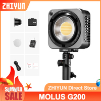 ZHIYUN MOLUS G200 200W Video Light Fill Light Photography Lighting for Outdoor Studio Live Streaming Shooting