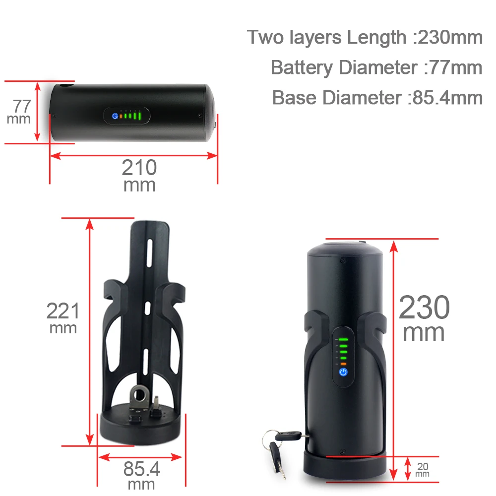 UNIT PACK POWER Flaschen-E-Bike-Akku 36V 7Ah 48V 10,5Ah Elektrofahrrad-Batteriepack für Bafang Tongsheng 500W 350W 250W Motor – Detail 5
