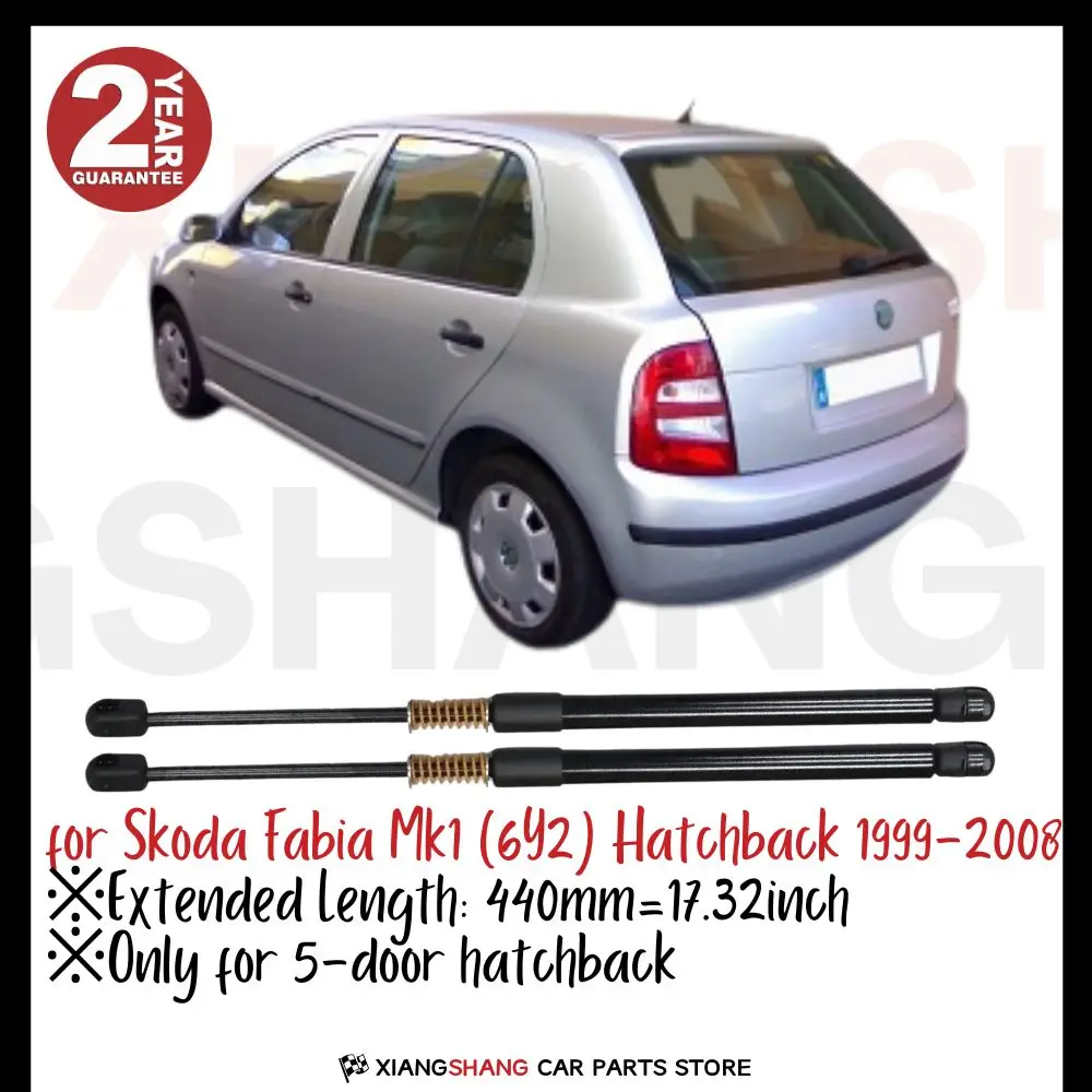 

2pcs Rear Damper for Skoda Fabia Mk1 (6Y2) Hatchback 1999-2008 WITH SPRING Trunk Boot Gas Charged Gas Struts