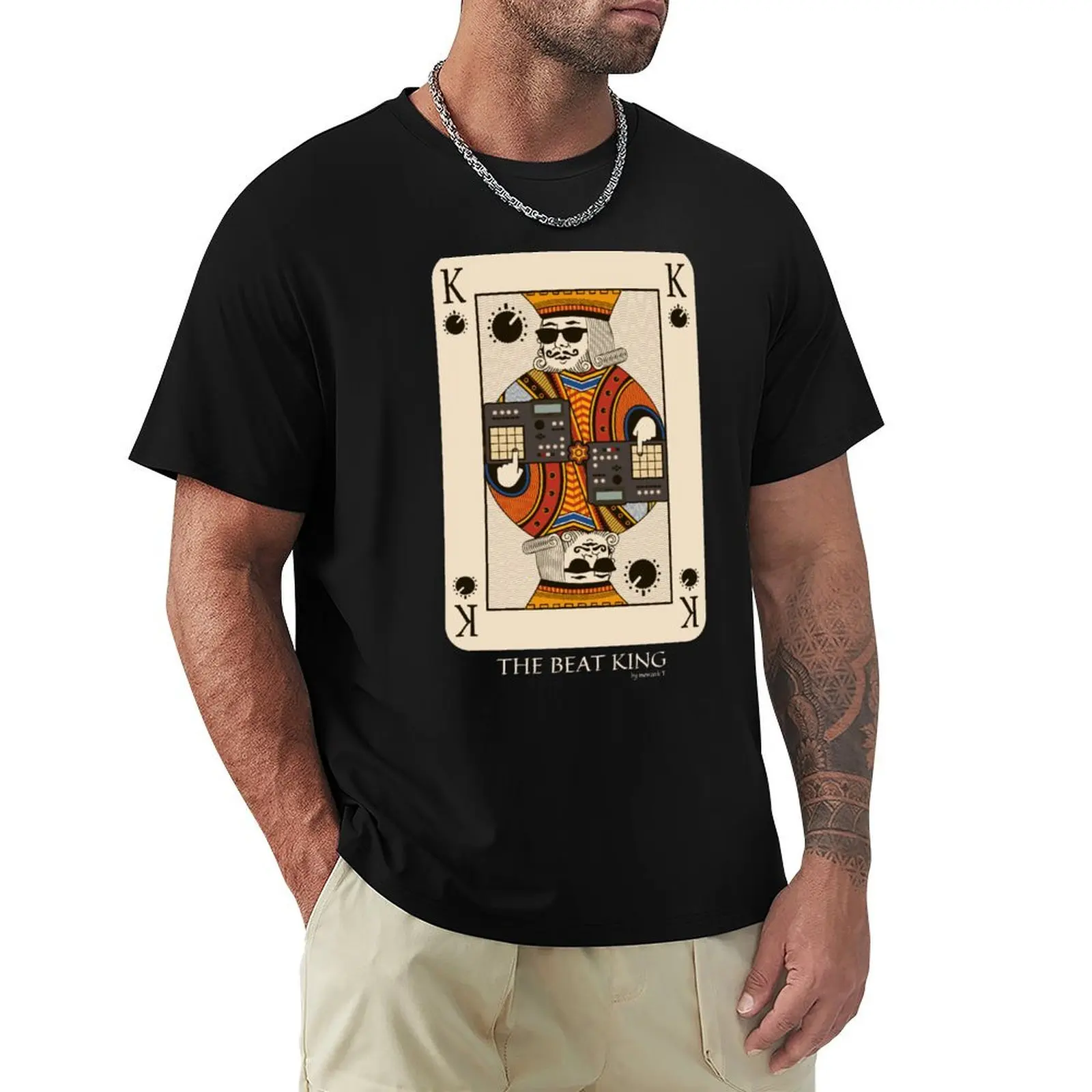 Beatmaker King Card for Music Producer and Dj T-Shirt Streetwear Print Tee Shirt