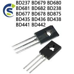 10PCS TO-126 Transistor BD237 BD679 BD680 BD681 BD682 BD238 BD677 BD678 BD875 BD435 BD436 BD438 BD441 BD442