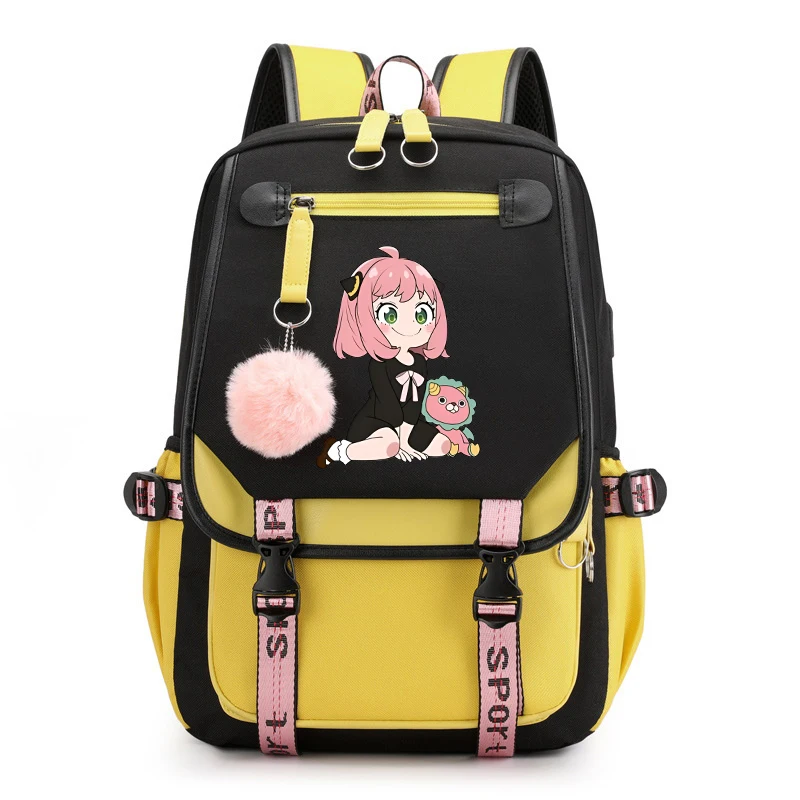 New Personality Creative Backpack Anime Anya Forger Printing Schoolbag Friends Women Men\'S Shoulder Travel Bag