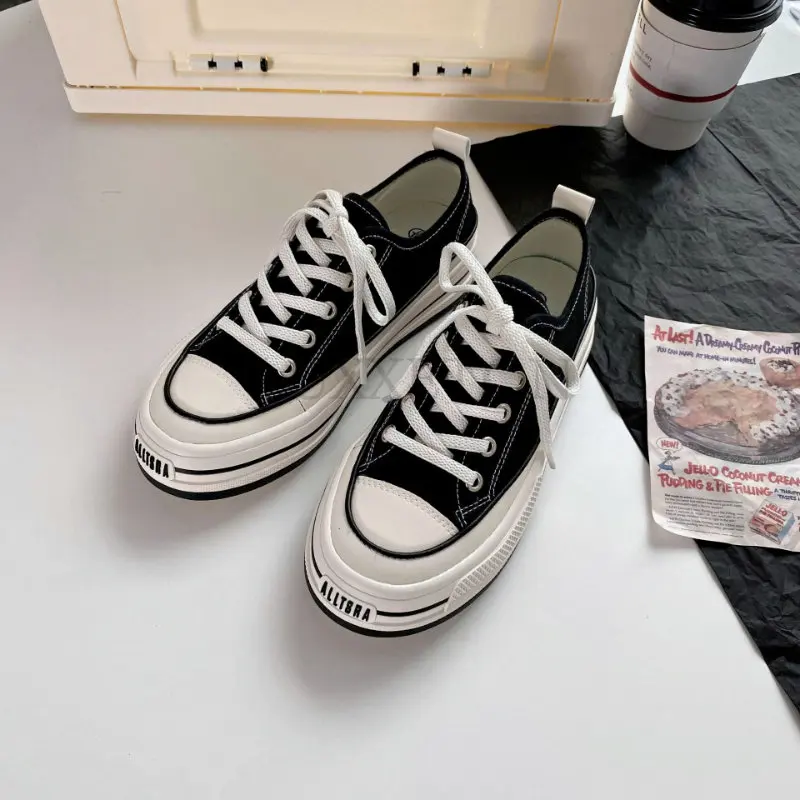 

Кеды женские холщовые, кроссовки на платформе, Вулканизированная массивная подошва, повседневная прогулочная обувь, весна-лето